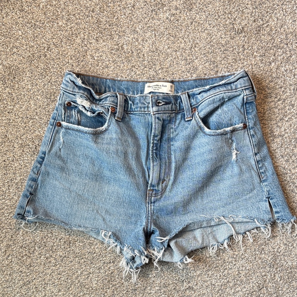 Abercrombie & Fitch Mom Shorts - Medium/Light Blue Light Blue